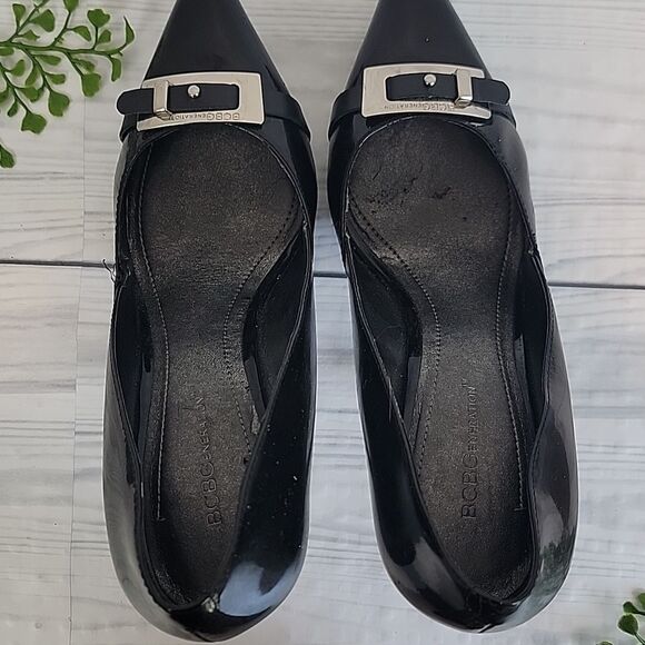 BCBGeneration Altero Black Heels with Buckle Detail Womens Size 9.5 - Picture 7 of 13